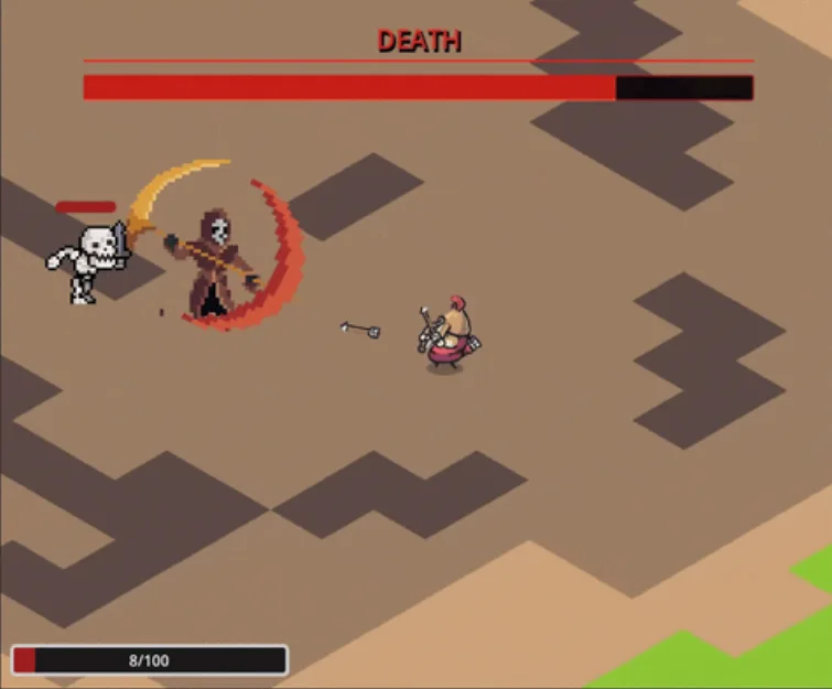 RogueLiteX gameplay – bosskamp mod DEATH